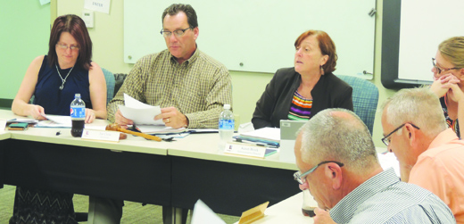 Lenape Tech Administrative Director Karen Brock gave Joint Operating Committee members last night a graph of possible part-time tuition costs to consider for the 2017-18 school year.