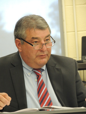 Piper-Jaffray Senior Vice-President Randy Frederick advocated for the firm to continue representing the school district. School board directors will make a decision on which firm to choose in the next two weeks.
