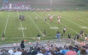 Fans were able to hear the roar of West Shamokin football at Jack E. Boyer Field September 9 with the aid of a new sound system. (photo by Jake DeLuca).