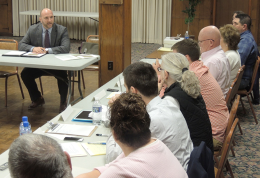 In February, Novak Consulting Group Associate Jonathan Ingram introduced himself to the Ford City community as part of the team guiding Ford City through the Early Intervention Plan. He returned to the area last week to give the firm's initial findings. (KP File Photo)
