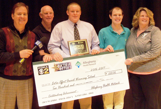 KDKA's Bob Pompeani visited West Shamokin High School to award Bret Lundgren the Allegheny Health Network Extra Effort Award. You can watch all the action next Thursday on KDKA at 6:45 PM.