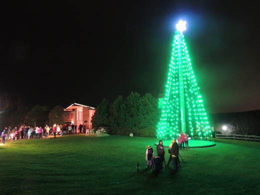 Approximately 300 local residents are thought to have attended the dedication of Laube Hall and the Christmas Tree Lighting Ceremony in Freeport Community Park December 2.