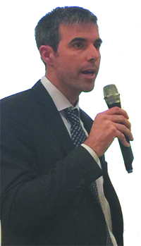 Rye Development Vice-President Erik Steimle led the discussion and listened to concerns raised by citizens at Tuesday's public meeting at the Kittanning Township Fire Hall.