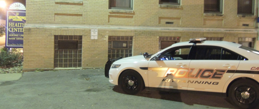 Kittanning Borough Police was on the lookout for a male who brandished a gun outside the Armstrong County Health Center yesterday evening.