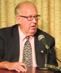 Just like the dozens of Armstrong County Health Center employees did September 15 during a town hall meeting, former County Commissioner Jack Dunmire opposed the possible sale of the facility.