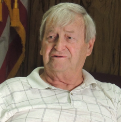 North Buffalo Township Supervisor Paul Kirkwood reads the monthly roadmaster report earlier this year. Wednesday, he was removed from that paid position by the other two elected supervisors (KP File Photo).