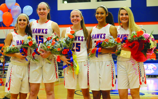 The Armstrong River Hawks girls varsity basketball team had to delay their senior night because of a snow day on Thursday, but the wait was worth it for Armstrong as they defeated Indiana 36-35.